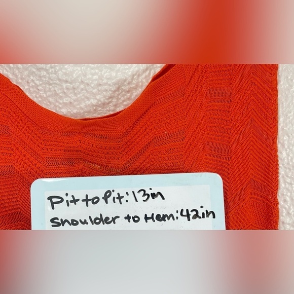 Fuzzi by Jean Paul Gaultier Orange Bodycon Sleeveless Mini Dress Women’s Medium - Picture 8 of 9